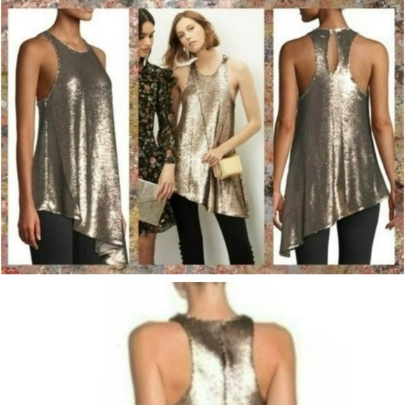 Cinq a Sept Sequin Dylan top - Picture 1 of 4